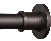 NEW BRIOFOX shower curtain rod 43" - 72" Bronze - Oil