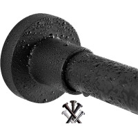 BRIOFOX Shower Curtain Rod 43-73 Inches Matte Black