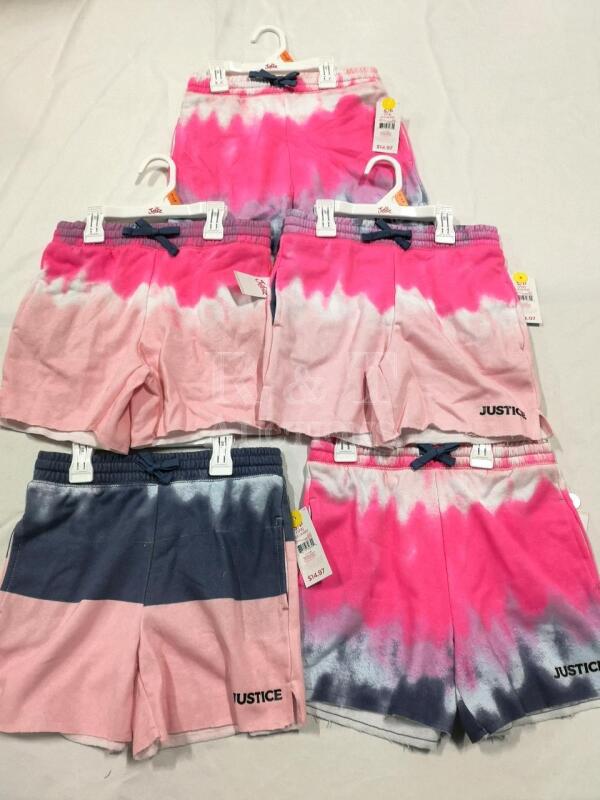 5 New Youth Shorts Sz Small (7/8) by Justice