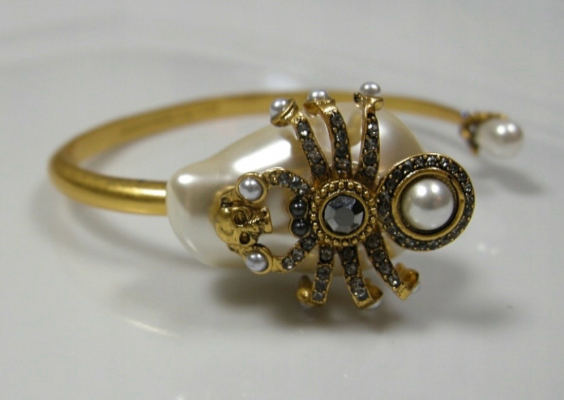 Alexander McQueen Spider Pearl bransoletka vintage Bracelet