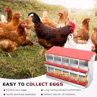 Livosa 10 Compartment Nesting Box For Chickens / Hens