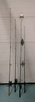 4 Fishing Rods with Reels - Shakespeare & Shimano