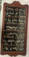 80 collectable spooned in a beautiful wooden display case