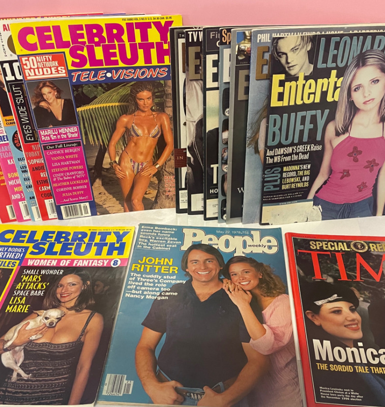 15 assorted magazines including celebrity sleuth Entertainment Weekly Time and People