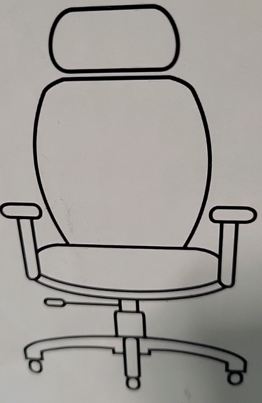 New Hbada Ergonomic Office Chair - White Frame Beige Cushion