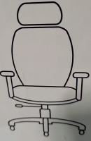 New Hbada Ergonomic Office Chair - White Frame Beige Cushion