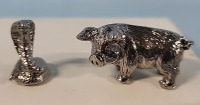 24 New Pewter Figurines - 12 Cobras & 12 Pigs