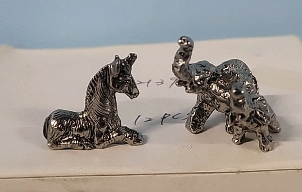 24 New Pewter Figurines- 12 Elephants & 12 Unicorns