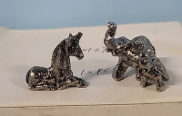 24 New Pewter Figurines- 12 Elephants & 12 Unicorns