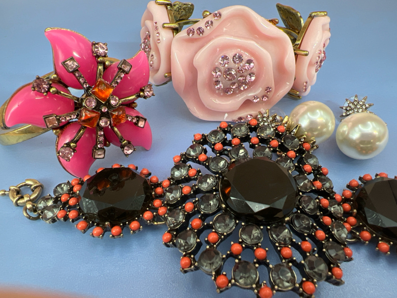 Three Statement Bracelets and Earrings
