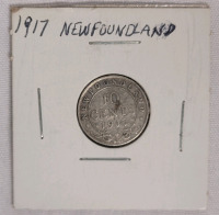 1917 Newfoundland Silver Dime in 2&times;2 Coin Holder