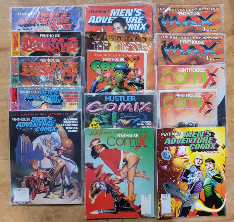 Penthouse Men's Adventure Comix Magazines & Penthouse Comix Magazines . 15 Issues