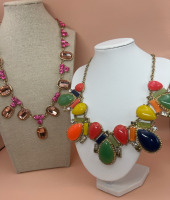 Two Statement Choker Necklaces