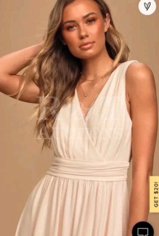 New Thoughts of Hue Gardenia Surplice Maxi Dress sz Large