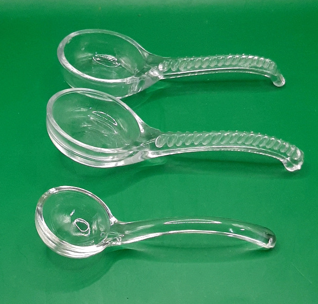 Vintage 2 Clear Depression Glass Mayonnaise Spoons 1 Duncan and Miller Mayonnaise Spoon