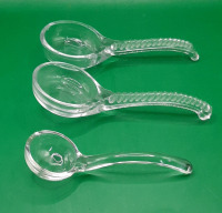 Vintage 2 Clear Depression Glass Mayonnaise Spoons 1 Duncan and Miller Mayonnaise Spoon