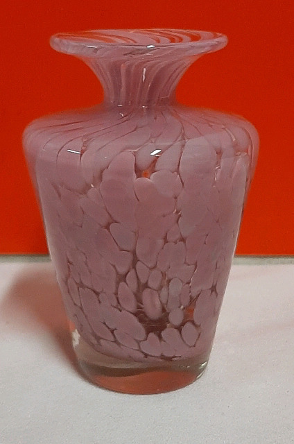 Vintage Mdina Glass Vase 4.5" Signed