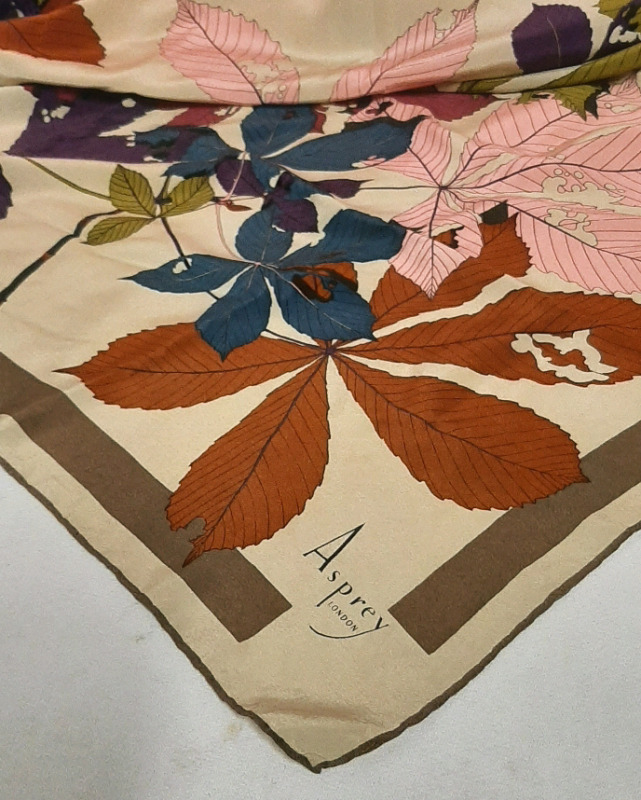 Vintage Asprey of London Silk Scarf