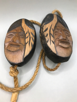 Native Carved Fish Floats by Wanik Dated 1988 Vancouver BC each 6 inches tall