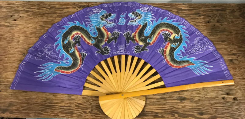 Asian Painted Fan 40 inches wide