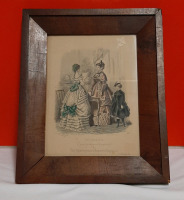 Antique Print Under Glass Jules David The Fashions December 1868