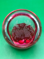Caithness Celebration 40th Anniversary Paperweight made in Scotland 3 inches tall