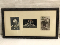 Antique Framed Postcards frame 20.5 x 11 inches