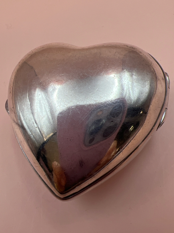 Italian 925 Sterling Silver Heart Pill Box