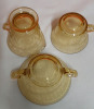 Vintage Federal Depression Glass 5 Cream Soup 1 Cup 1 Creamer - 2