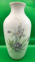 Kaiser W Germany Porcelain Vase with Irises Marina by K Nossek 11 inches tall