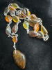 Two Tone Amber Wired Necklace - 5