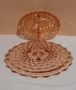 Vintage Pink Depression Glass Cake Plate and Divided Bowl - 2