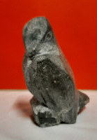 Vintage Inuit Soapstone Carving Signed 6.75"