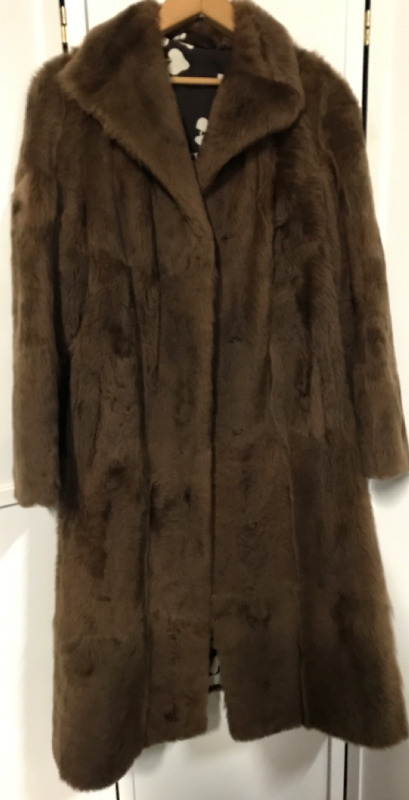Vintage Brown Faux Fur Coat