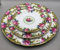 Double Warrented Paragon Tapestry Rose Place Setting Dinner Salad Bread & Butter 11, 8 & 6 inches wide