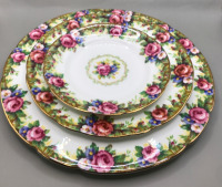 Double Warrented Paragon Tapestry Rose Place Setting Dinner Salad Bread & Butter 11, 8 & 6 inches wide