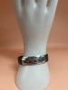925 Sterling Silver & Rubber Bracelet Mexico - 4