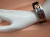 925 Sterling Silver & Rubber Bracelet Mexico - 6