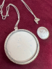 Antique Dutch Porcelain Pendant on 925 Sterling Chain - 2