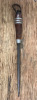 Antique Foster Bros Sharpening Steel Rod with Dark Wood Handle 18 inches long - 2