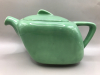 Mid Century Modern Pottery Teapot Cream & Sugar made in Canada 3 to 5 inches tall - 2