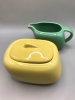Mid Century Modern Pottery Teapot Cream & Sugar made in Canada 3 to 5 inches tall - 4