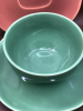 Mid Century Modern Pottery 5 Dessert Plates 6.5 inch 2 Teacups & Saucers plus 2 Saucers only - 4