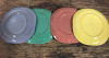 4 Mid Century Modern Pottery Dinner Plates 9.5 inch - 2