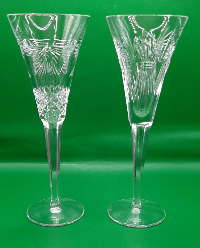 Vintage Waterford Millenium Toasting Champagne Flutes