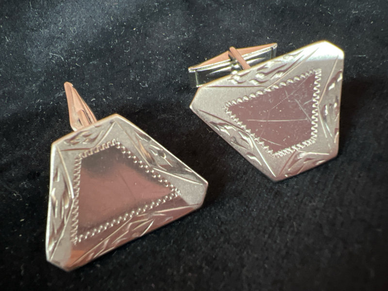 Sterling Stamped Statement Cufflinks