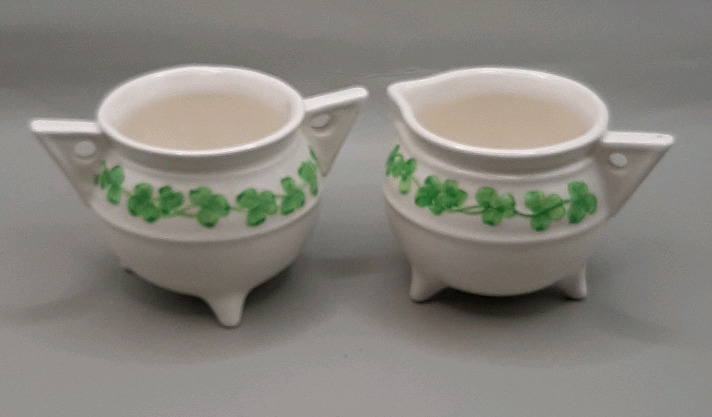 Vintage Sylvac Cream and Sugar with Shamrocks