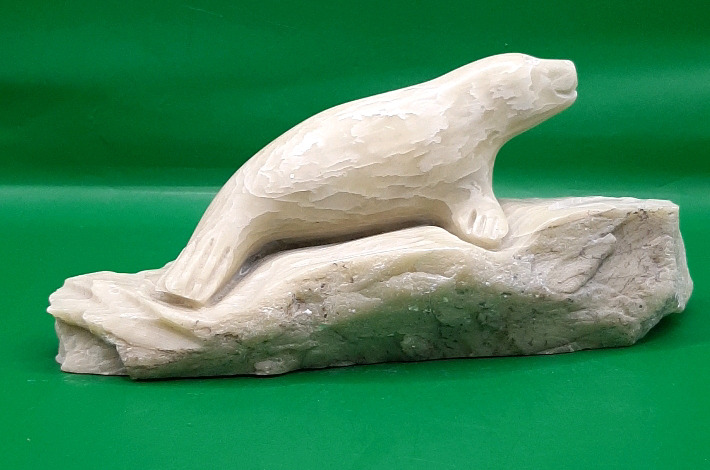 Vintage Aboriginal Soapstone Carving Signed