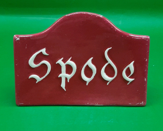 Vintage Spode POS Sign 2.75" high