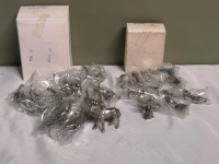 24 New Miniature Pewter Figures - Horses & Eagles